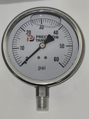 Picture of GAUGE PRESSURE OIL FILLED SS 4" 60#
